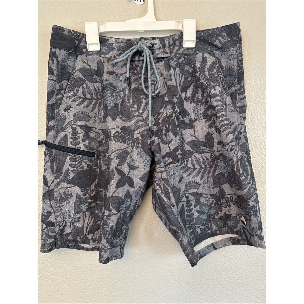 Burton Moxie Board Shorts Lace Up Zip Fly Zip Pocket Lightweight Reg Fit Size 33